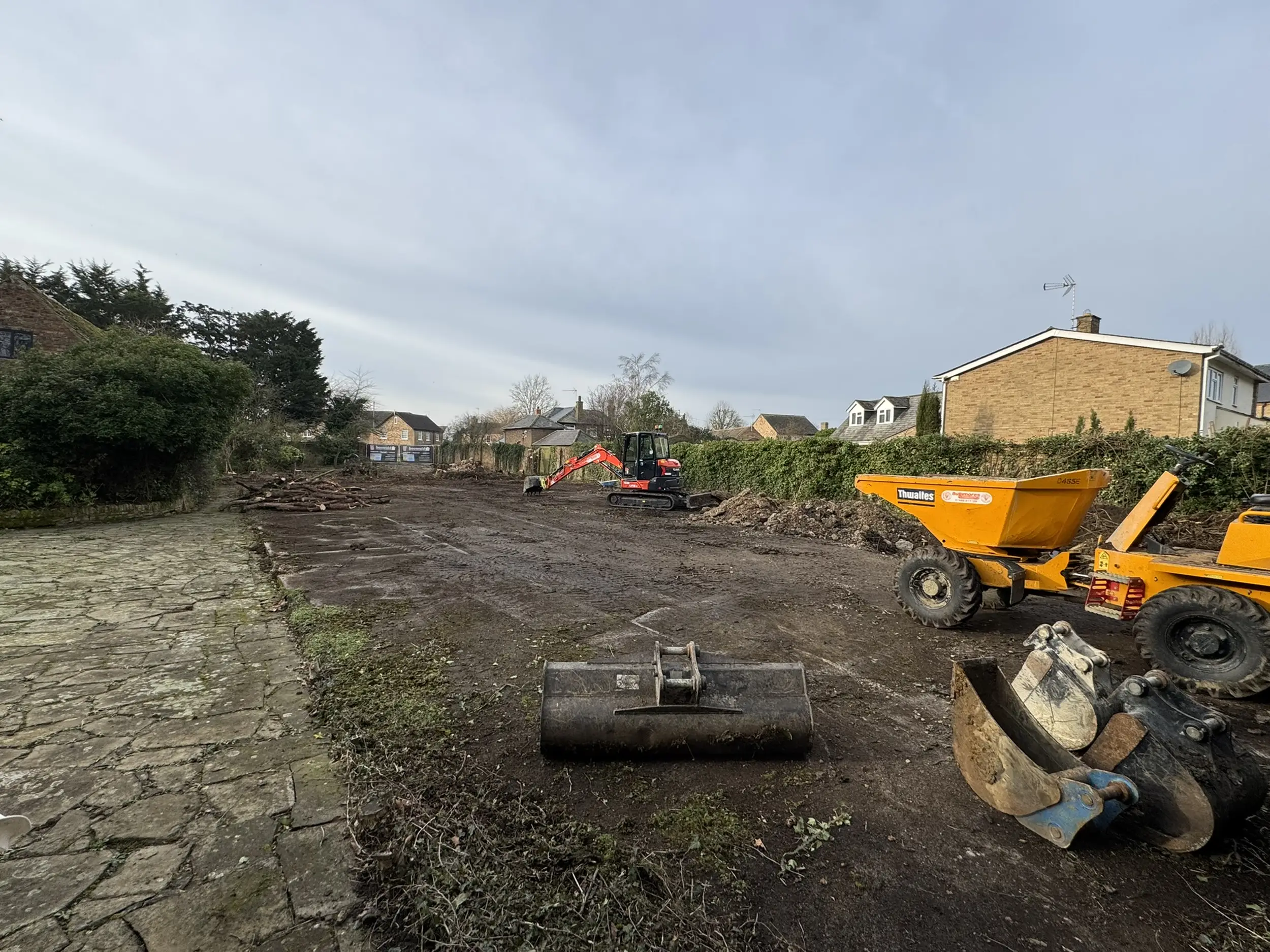 Groundworks on a new build site
